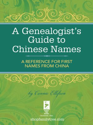 cover image of A Genealogist's Guide to Chinese Names